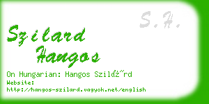 szilard hangos business card